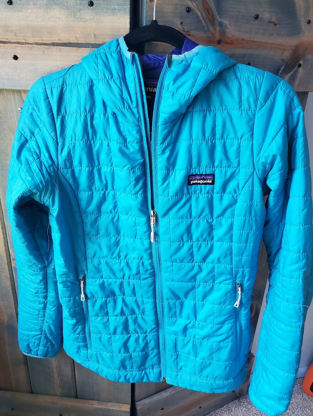 Patagonia Nano Puff Hoody - Bright Curaçao Blue Quilted Hooded Jacket